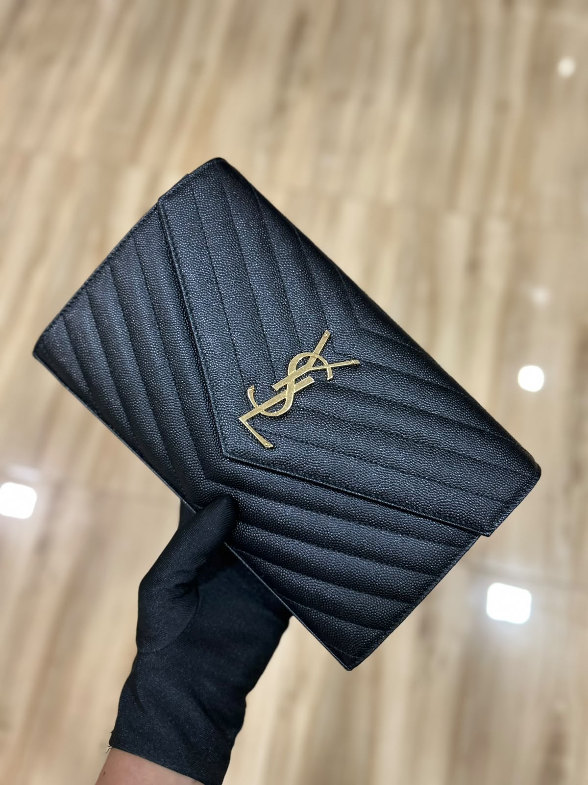 YSL DOMINO CALF LEATHER