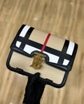 BURBERRY TB NOVACHECK FLAP BAG LEATHER