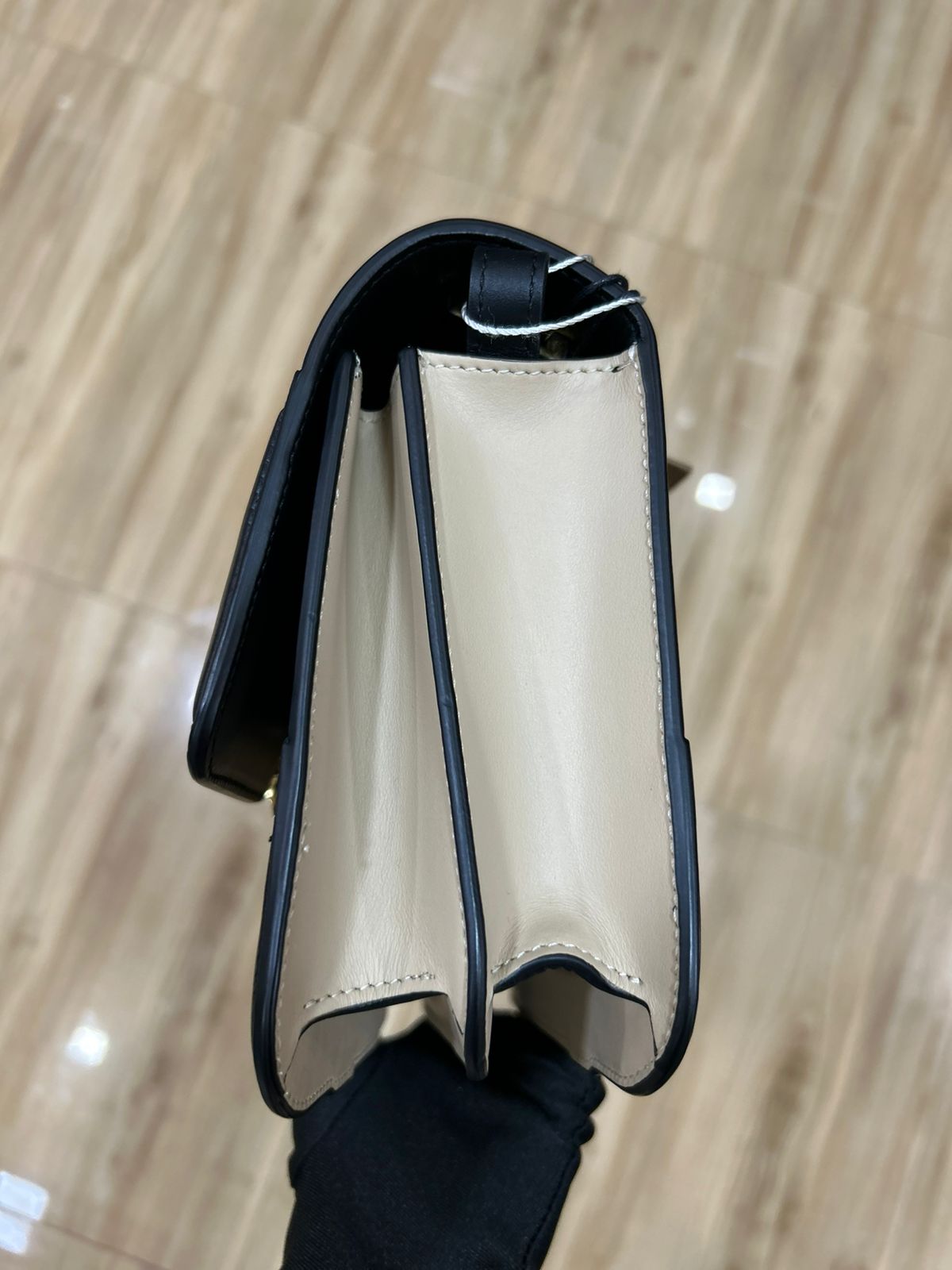 BURBERRY TB NOVACHECK FLAP BAG LEATHER